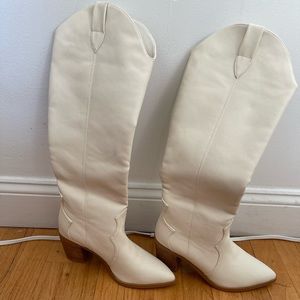 BRAND NEW, NEVER WORN — Billini Off White Cowboy Boots, Size 8